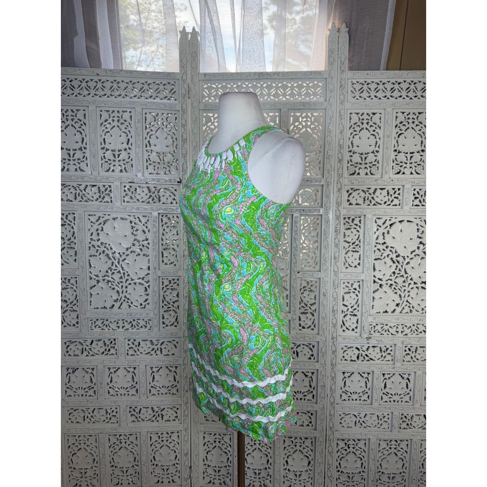 Lilly Pulitzer Pearl Alligator Shift Dress Sz 0 Preppy Bright Colorful Beachy - Picture 5 of 8